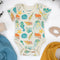 Organic Cotton Short Sleeve Baby Bodysuit, Reef Organic Earthy Clothing