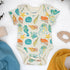 Organic Cotton Short Sleeve Baby Bodysuit, Reef Organic Earthy Clothing