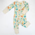 Organic Cotton Baby Pajamas 2-Way Zip Front Zipper Sleeper, Reef Organic Earthy Clothing
