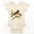 Organic Cotton Short Sleeve Baby Bodysuit, Robin Organic Earthy Clothing