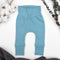 Organic Cotton High Waist Baby Pants, Sky Organic Earthy Clothing