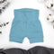 Organic Cotton High Waist Baby Shorts, Sky Organic Earthy Clothing