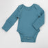 Organic Cotton Long Sleeve Baby Bodysuit, Sky Organic Earthy Clothing