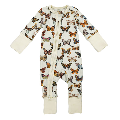 Organic Cotton Baby Pajamas 2-Way Zip Front Zipper Sleeper, Stella Organic Earthy Clothing