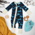 Organic Cotton Baby Pajamas 2-Way Zip Front Zipper Sleeper, Stellar Organic Earthy Clothing