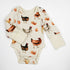 Organic Cotton Long Sleeve Baby Bodysuit, Sunny Organic Earthy Clothing