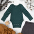Organic Cotton Long Sleeve Baby Bodysuit, Topaz Organic Earthy Clothing