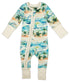 Organic Cotton Baby Pajamas 2-Way Zip Front Zipper Sleeper, Maui Organic Earthy Clothing