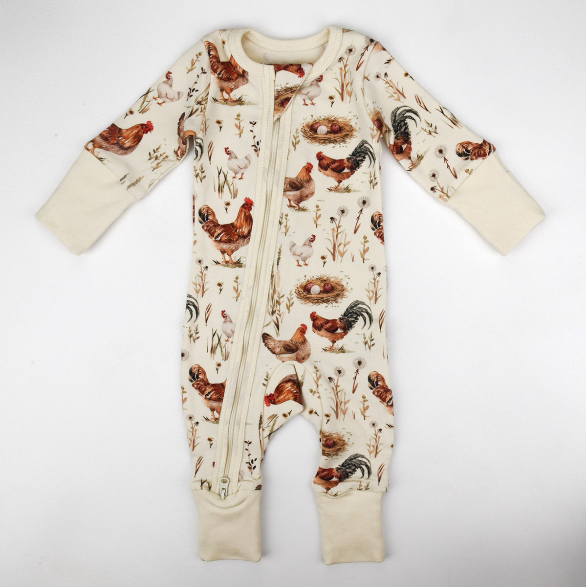 Earthy Baby Pajamas 2-Way Zip Front Zipper Sleeper - Marin main image 0
