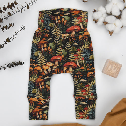 Organic Cotton High Waist Baby Pants, Yarrow Organic Earthy Clothing
