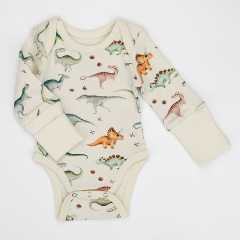 Organic Cotton Long Sleeve Baby Bodysuit, Ziggy Organic Earthy Clothing