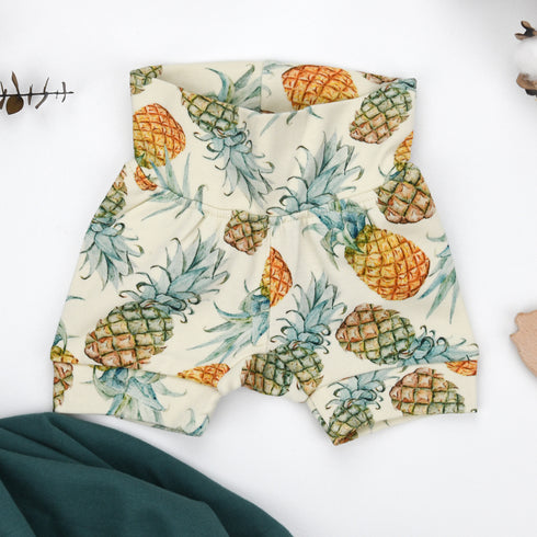 Organic Cotton High Waist Baby Shorts, Aloha Organic Earthy Clothing