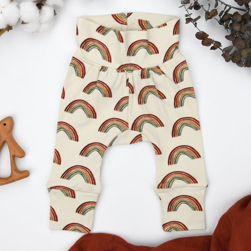 Organic Cotton High Waist Baby Pants, August Organic Earthy Clothing