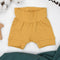 Organic Cotton High Waist Baby Shorts, Butterscotch Organic Earthy Clothing