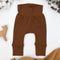 Organic Cotton High Waist Baby Pants, Chestnut Organic Earthy Clothing