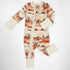 Organic Cotton Baby Pajamas 2-Way Zip Front Zipper Sleeper, Cliff Organic Earthy Clothing