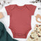 Organic Cotton Short Sleeve Baby Bodysuit, Dusty Rose Organic Earthy Clothing