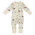 Organic Cotton Baby Pajamas 2-Way Zip Front Zipper Sleeper, Finch