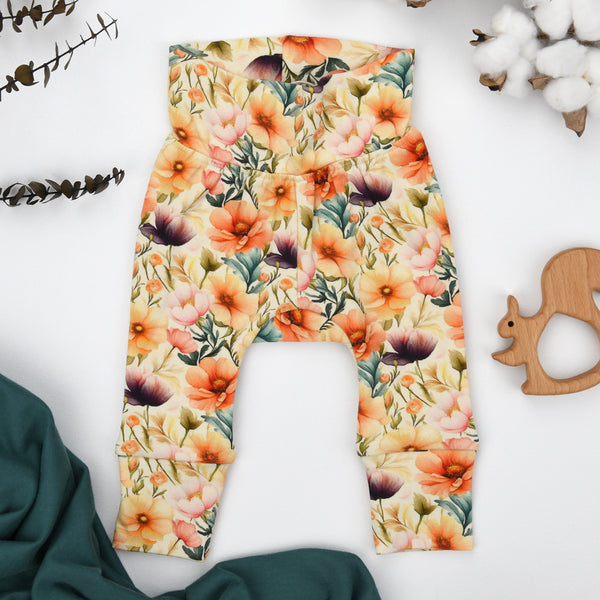 Organic Cotton High Waist Baby Pants, Lilly Organic Earthy Clothing