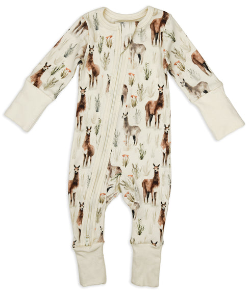 Organic Cotton Baby Pajamas 2-Way Zip Front Zipper Sleeper, Sorrel Organic Earthy Clothing