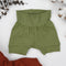 Organic Cotton High Waist Baby Shorts, Oregano Organic Earthy Clothing