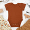 Organic Cotton Short Sleeve Baby Bodysuit, Pecan Organic Earthy Clothing