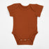 Organic Cotton Short Sleeve Baby Bodysuit, Pecan Organic Earthy Clothing