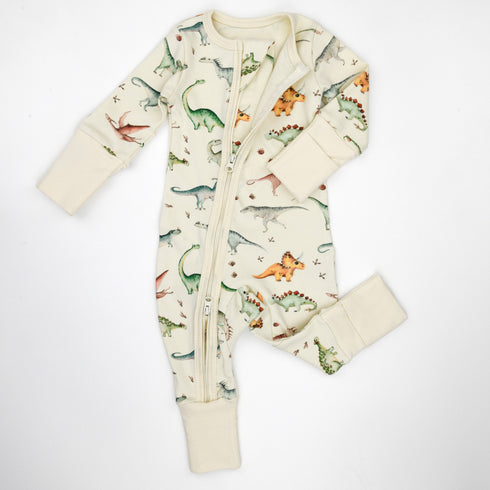 Organic Cotton Baby Pajamas 2-Way Zip Front Zipper Sleeper, Ziggy Organic Earthy Clothing