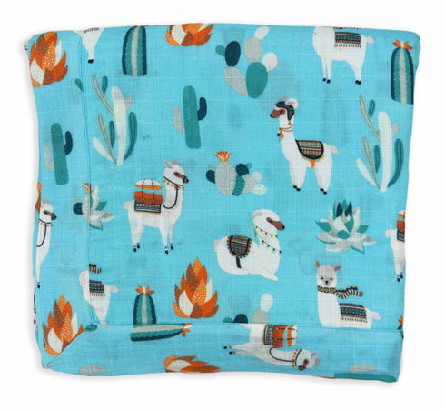 Peru 2 Layer Muslin Blanket Swaddle 100% Organic Cotton Organic Earthy Clothing